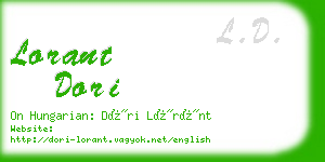lorant dori business card